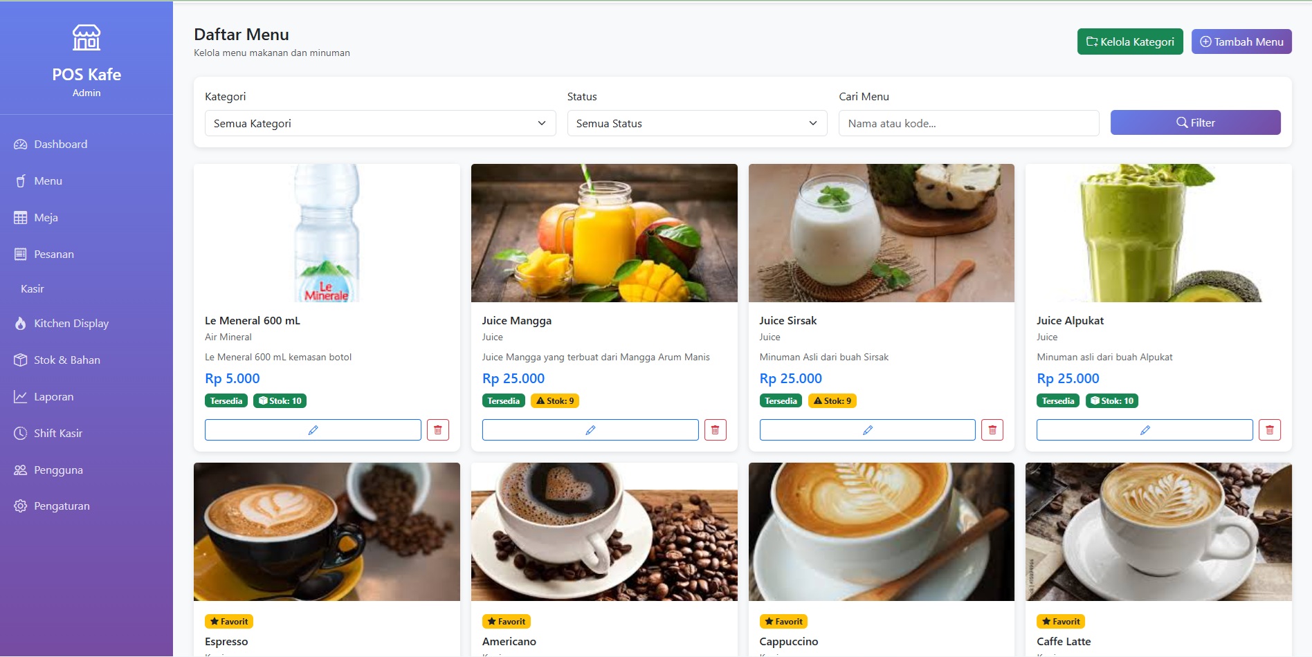 Aplikasi Sistem POS Resto dan Kafe