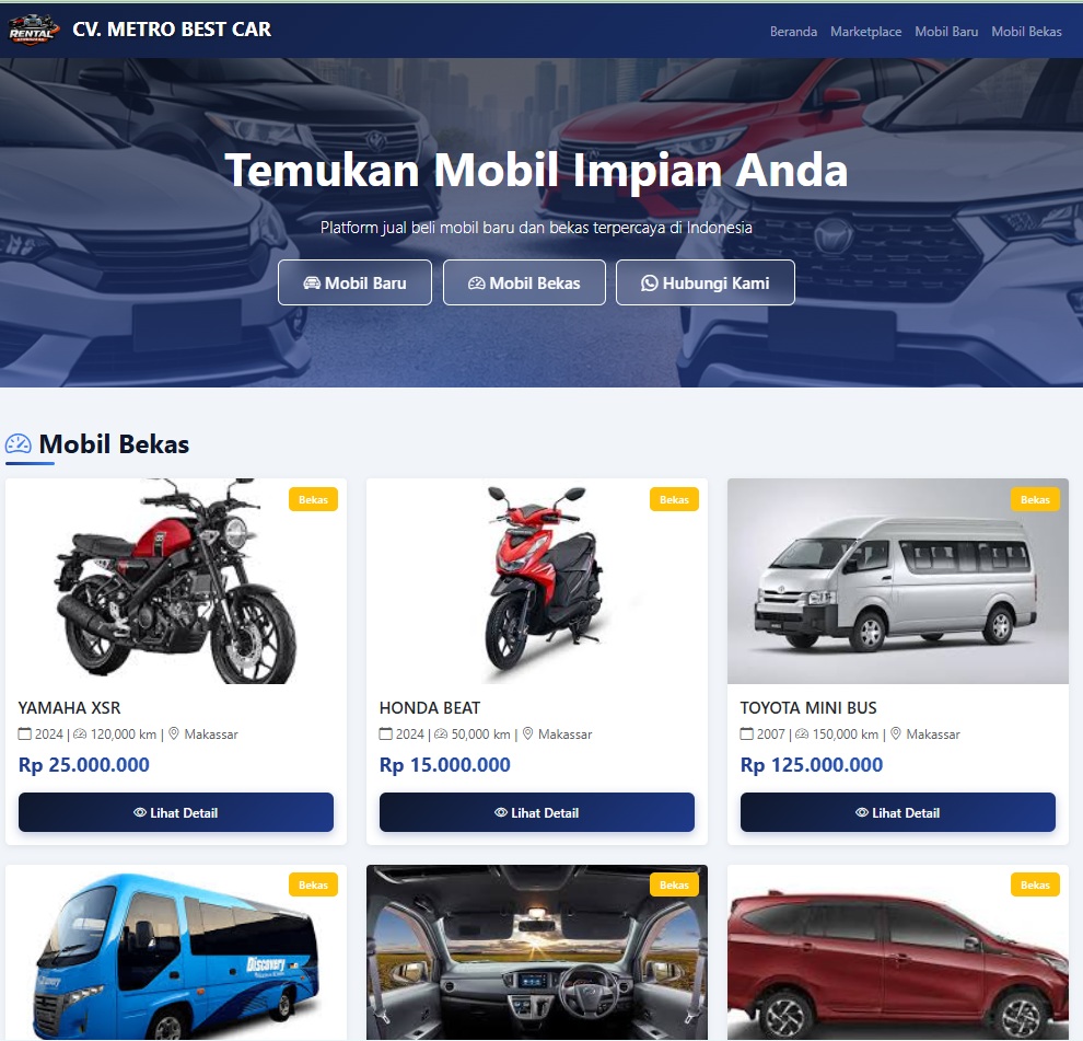 Aplikasi Sistem Penjualan Mobil Bekas Dan Mobil Baru