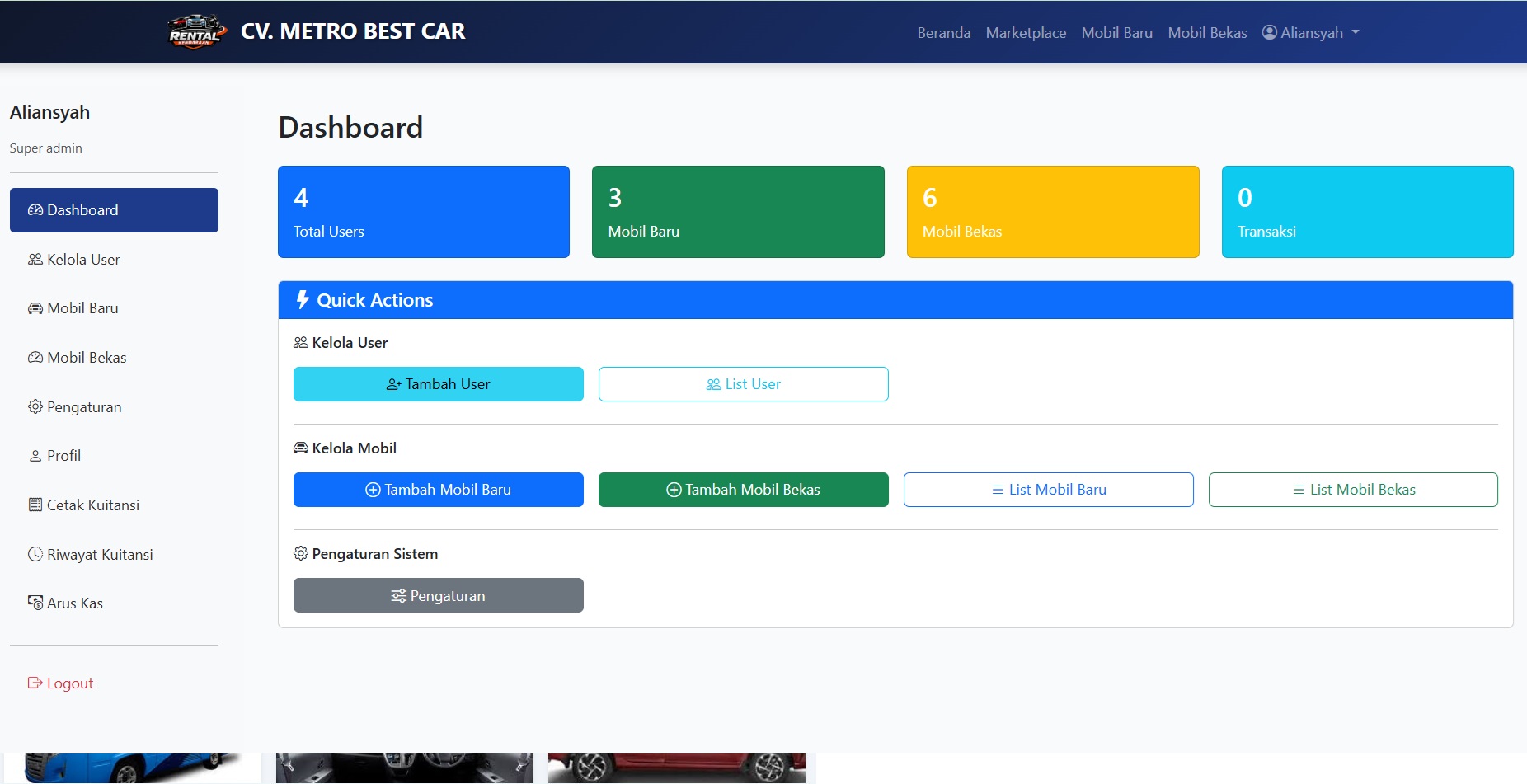 Aplikasi Sistem Penjualan Mobil Bekas Dan Mobil Baru