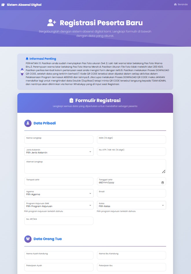 Aplikasi Sistem Manajemen Absensi Digital